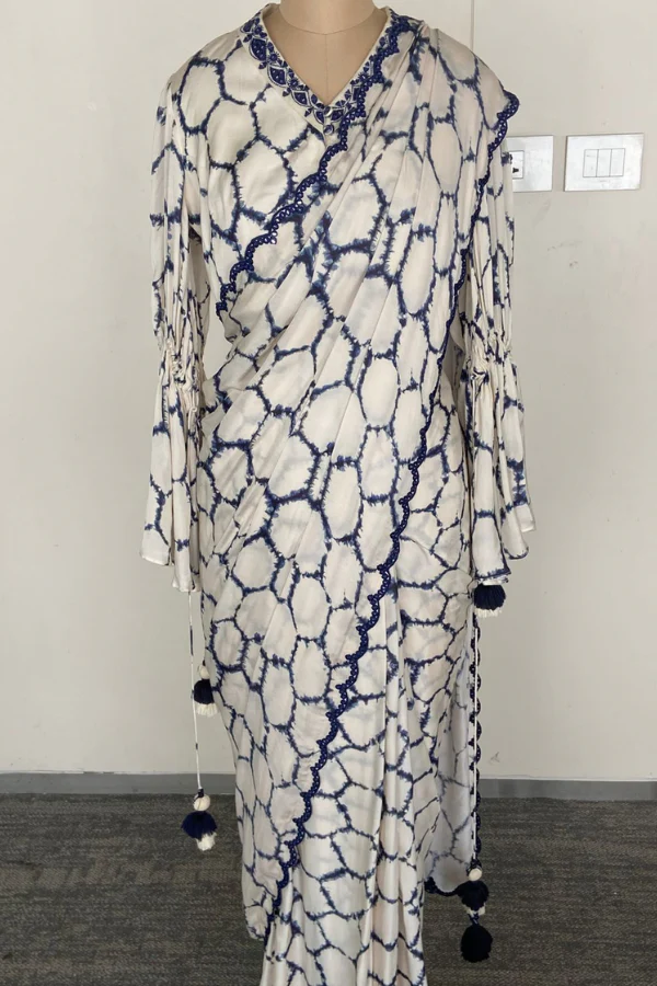 Punit Balana Tie-Dye Saree Set - Image 3