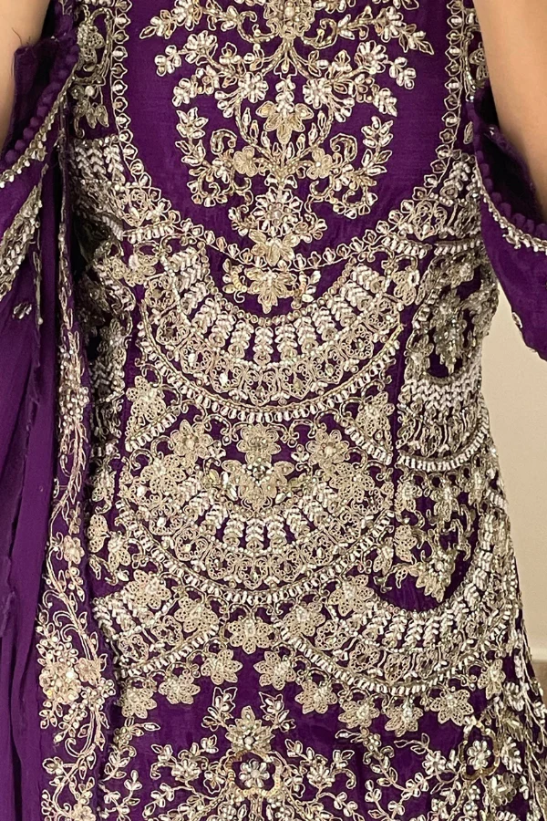 Purple Sharara set - Image 3