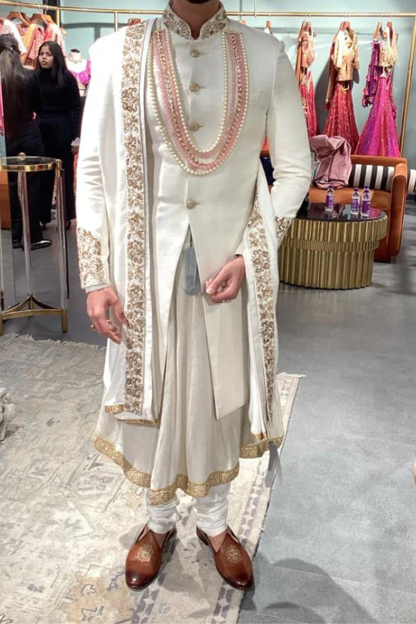 Qbik Ivory Sherwani set - Image 2