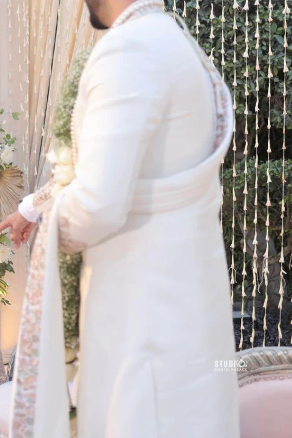 Qbik Ivory Sherwani set - Image 3