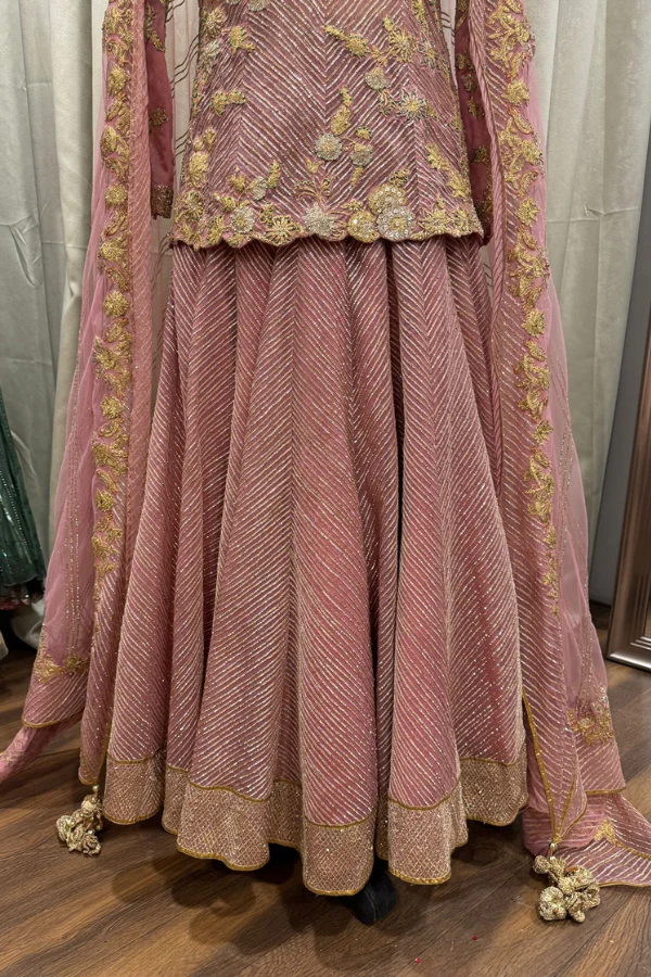 RAH dust pink embroidered lehenga - Image 3