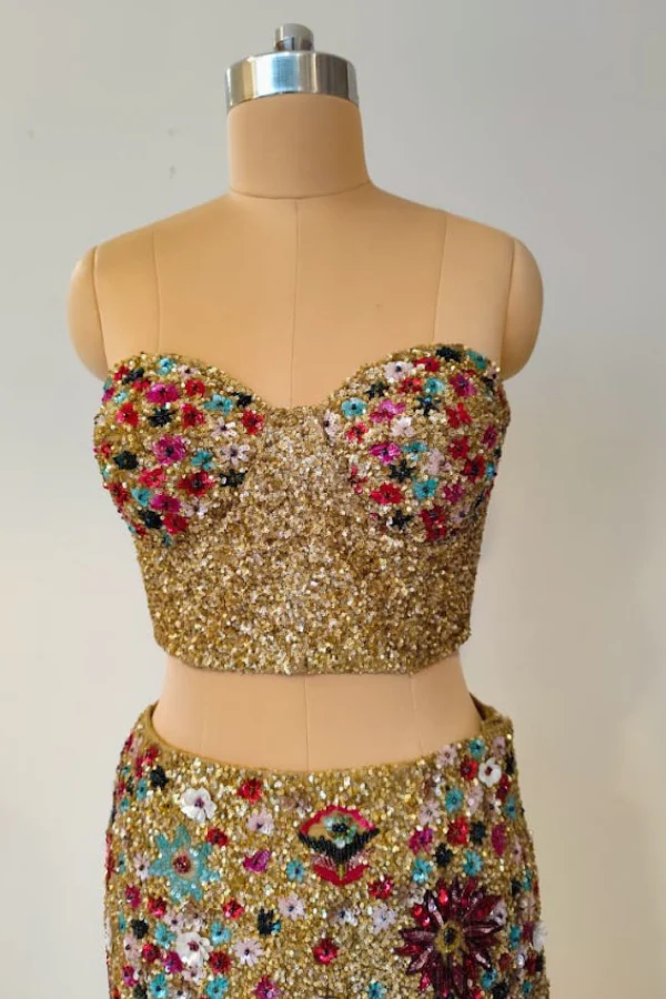SEQUENCED FISH CUT LEHENGA SET - Image 5