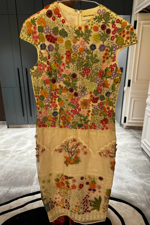 Rahul Mishra floral embroidered dress - Image 3