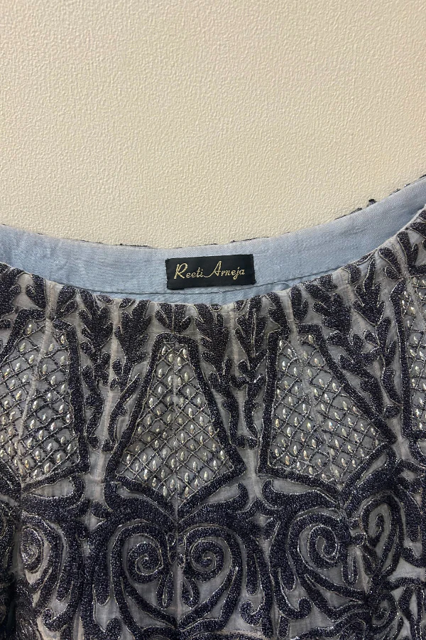 Reeti Arneja Blue Embroidered lehenga - Image 3