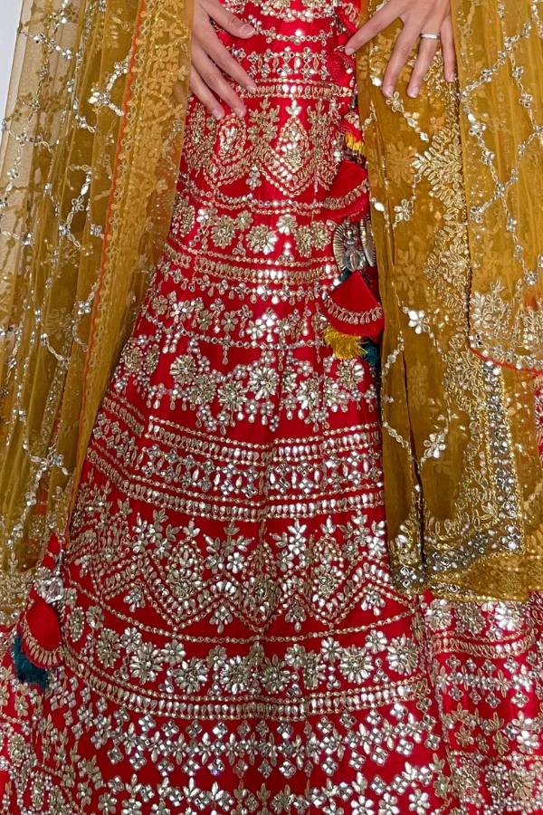 tri color gota patti lehenga set - Image 3