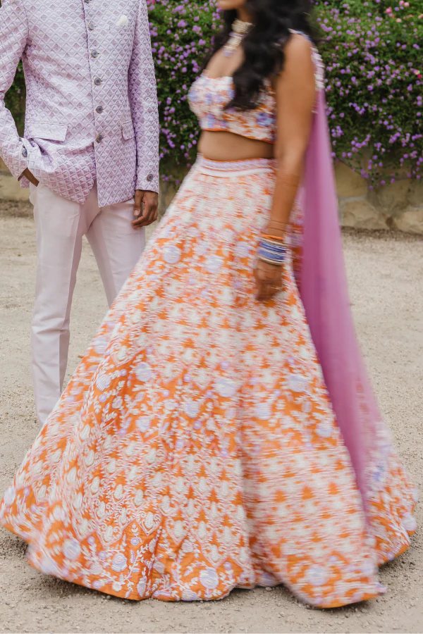 Rianta's Marigold embroidered lehenga set - Image 2