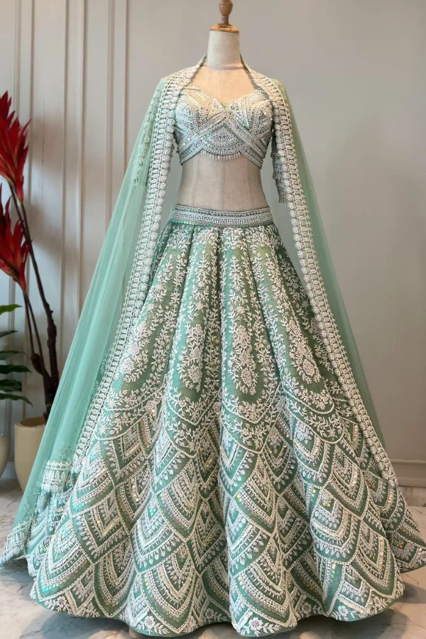 Rianta's Sage Green Ariel Lehenga Set - Image 2