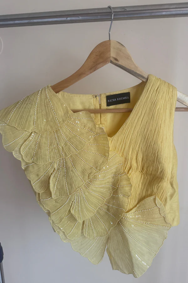 Richa Khemka Yellow Flared Pant Set - Image 4