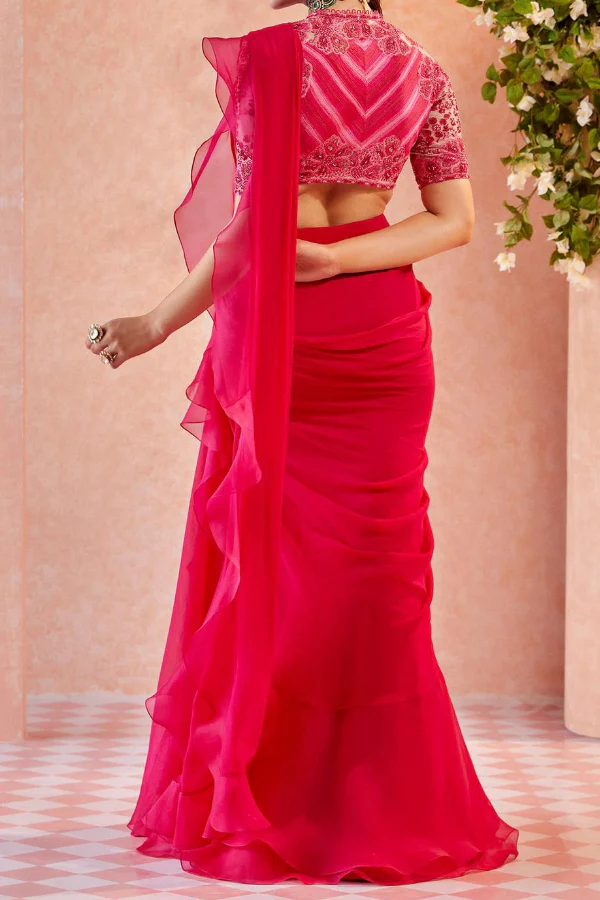 Ridhi Mehra Draped ruffle saree - Image 3