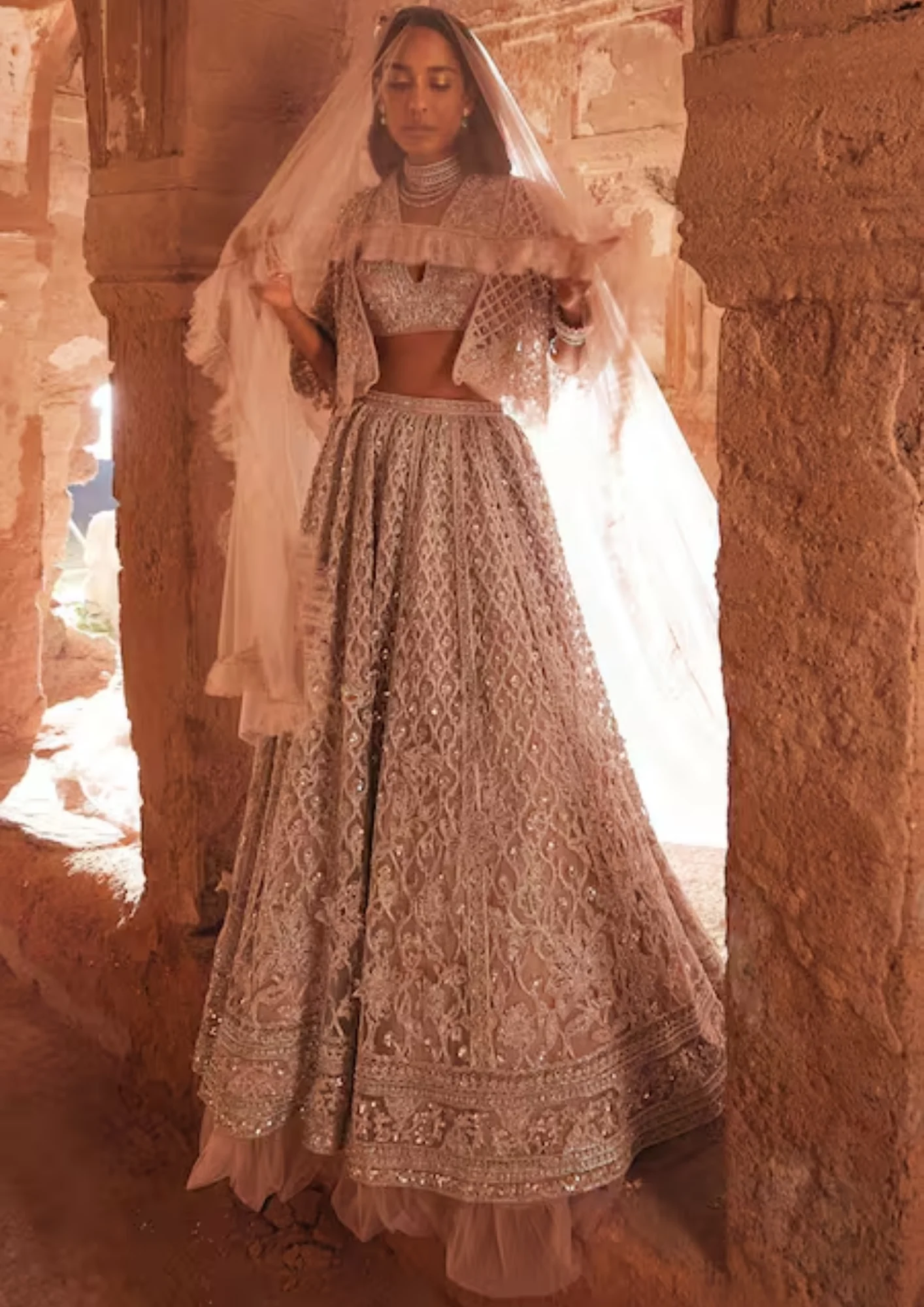 Ridhi Mehra Heer Cape And Lehenga Set - Image 2
