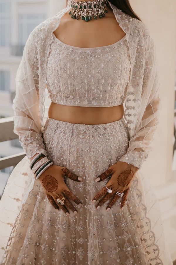Ridhi mehra Ivory lehenga - Image 2