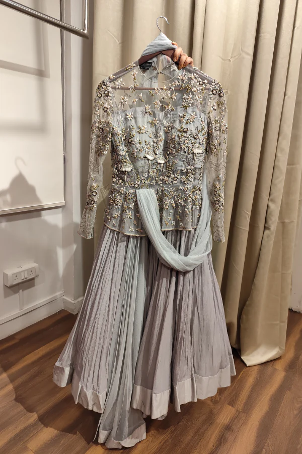 RIDHI MEHRA Lavender peplum lehenga set - Image 3