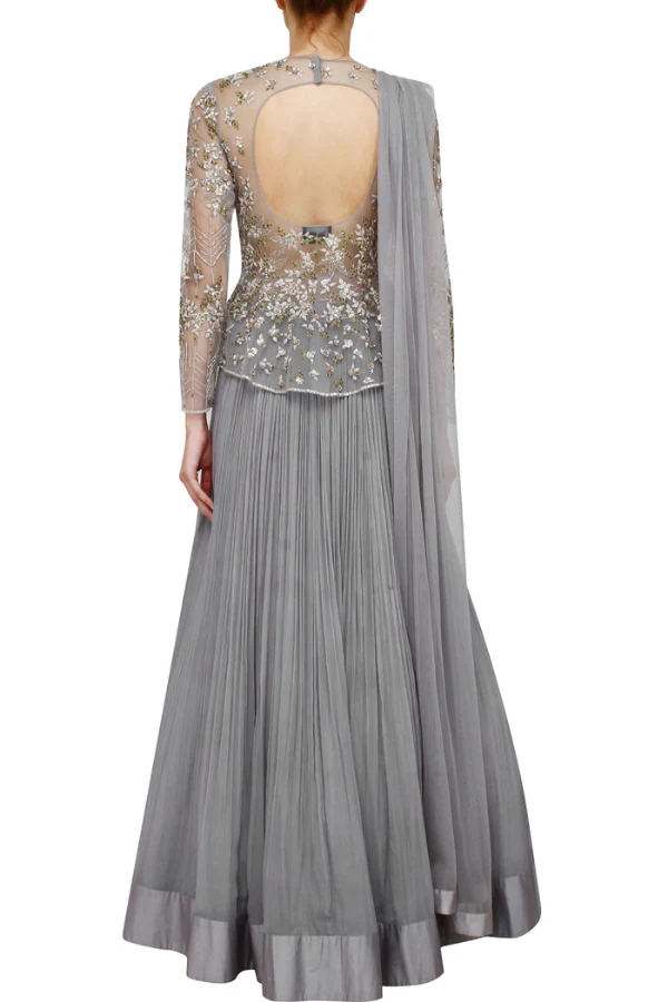 RIDHI MEHRA Lavender peplum lehenga set - Image 5