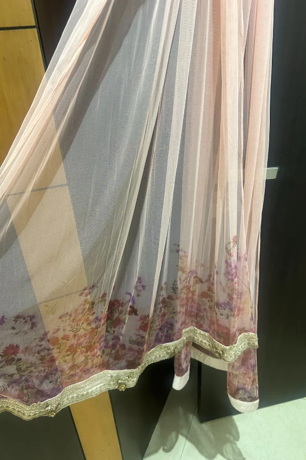 Ridhi Mehra pink anarkali with dupatta - Image 3