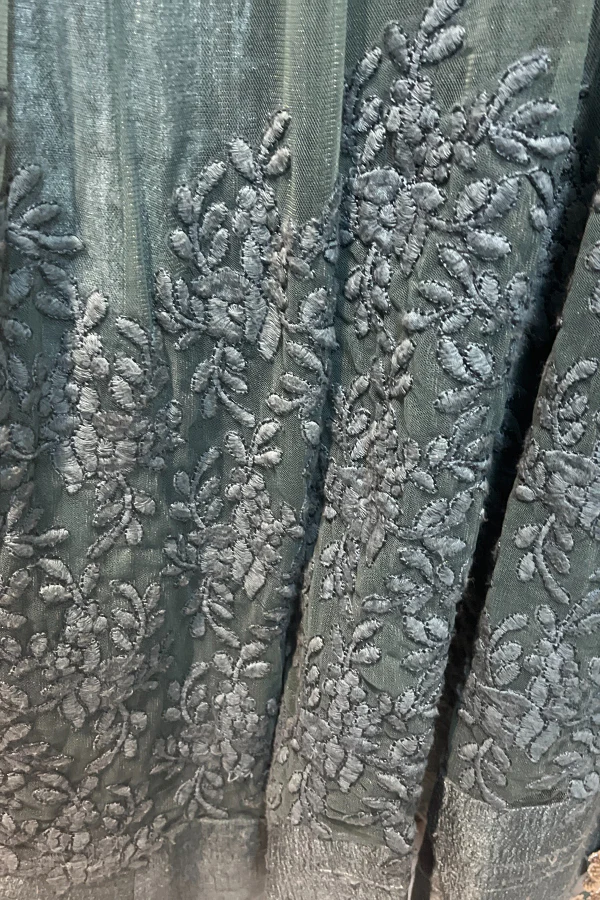 Ridhi Mehra teal lehenga with cape - Image 5