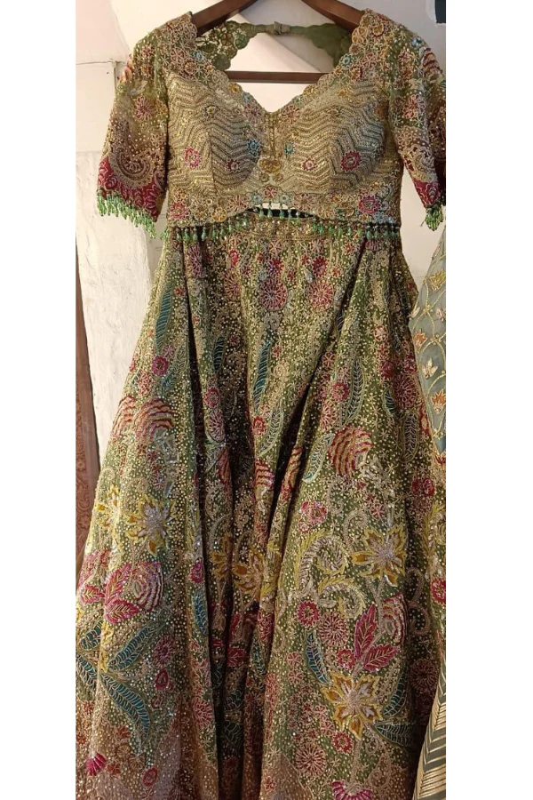 RIMPLE AND HARPREET PISTA GREEN LEHENGA SET - Image 3