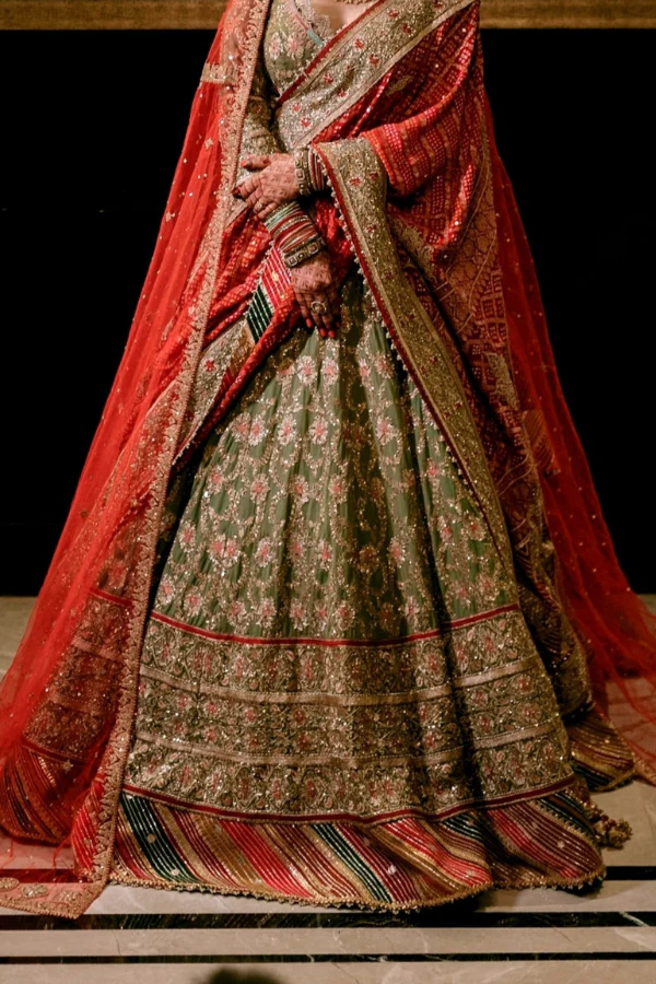 Rimple & Harpreet embroidered Lehenga set - Image 3