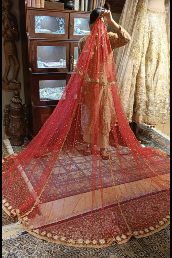 Rimple & Harpreet embroidered Lehenga set - Image 5