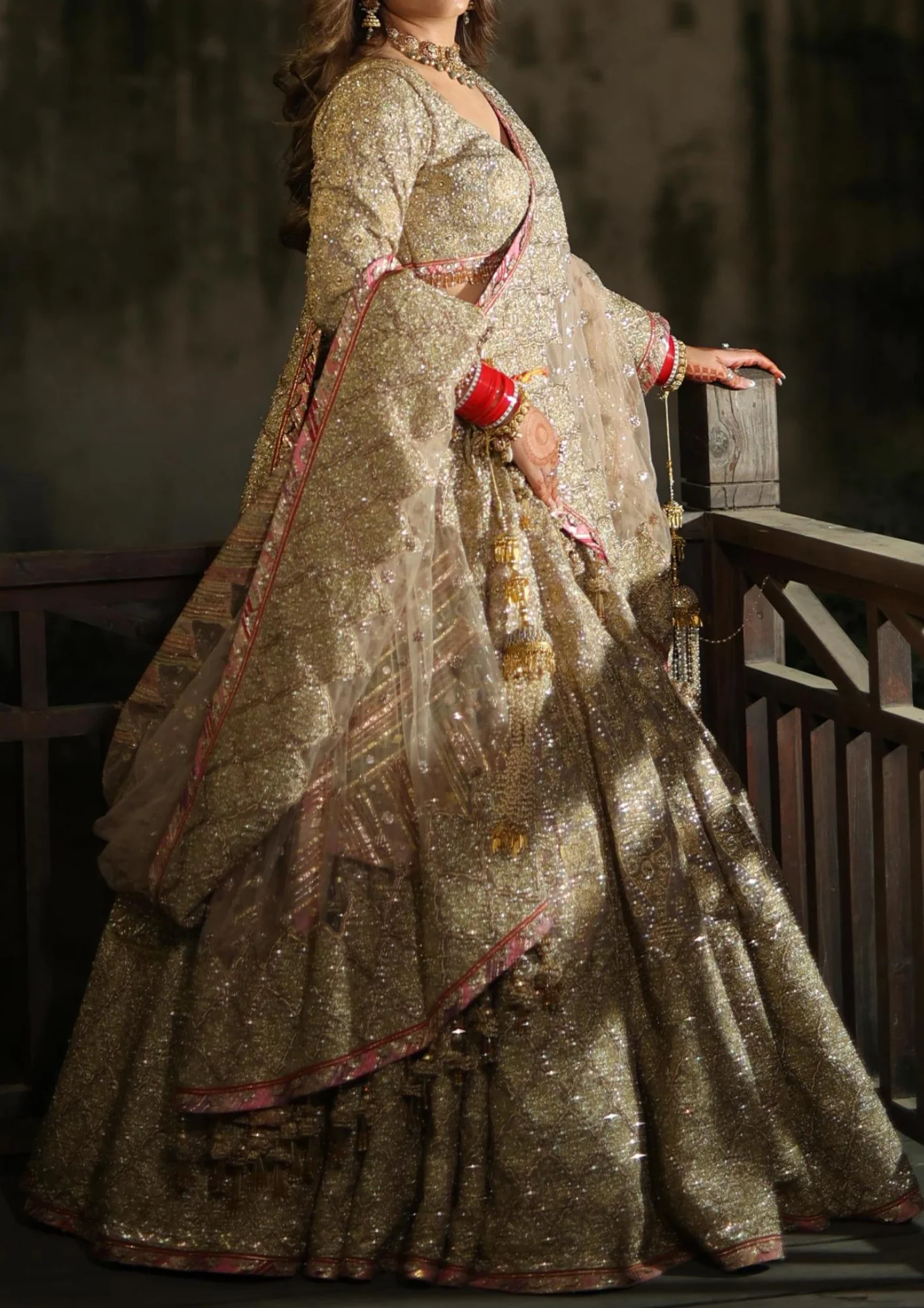 Rimple & Harpreet Bridal Lehenga Set - Image 3