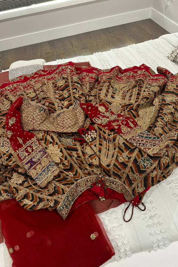 Rimple & Harpreet Embroidered lehenga - Image 4