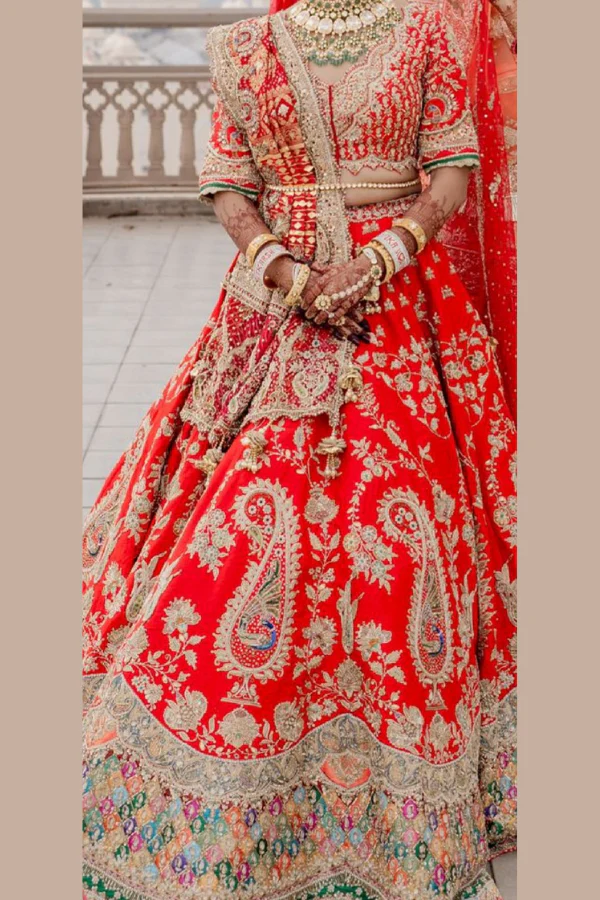 Rimple & Harpreet Red Bridal Lehenga Set - Image 2