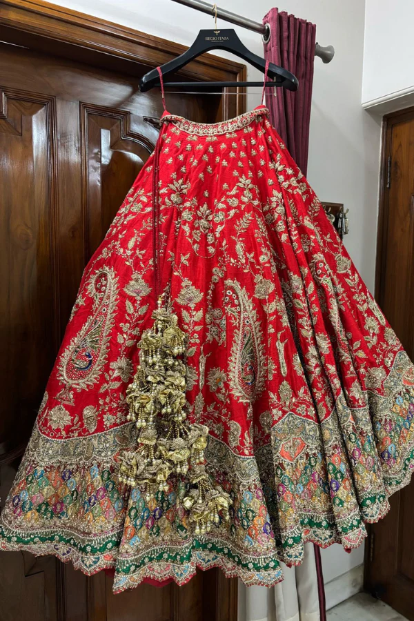 Rimple & Harpreet Red Bridal Lehenga Set - Image 3