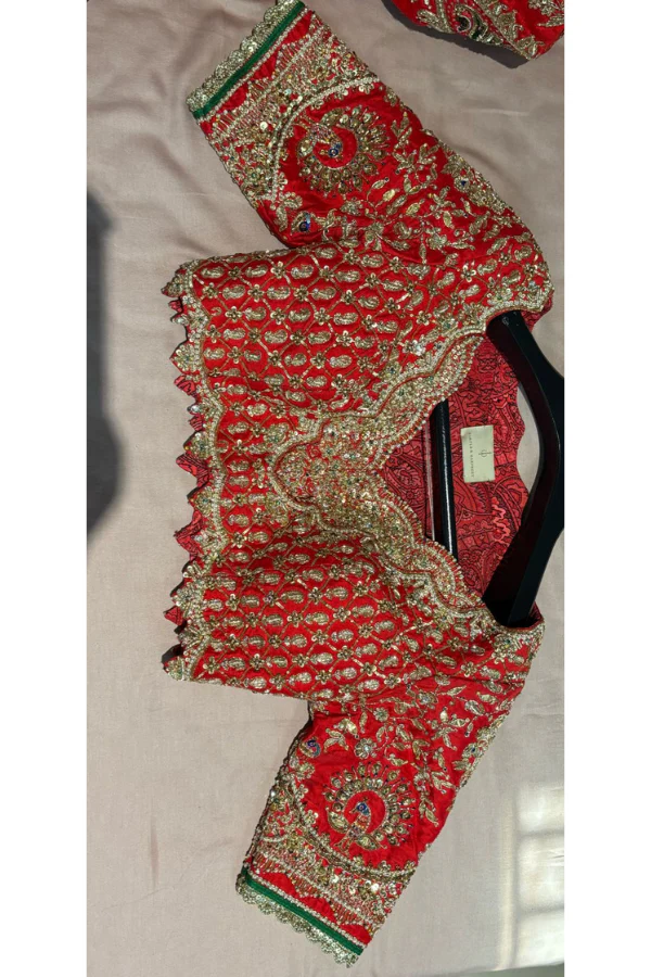 Rimple & Harpreet Red Bridal Lehenga Set - Image 4