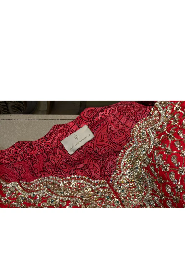 Rimple & Harpreet Red Bridal Lehenga Set - Image 8