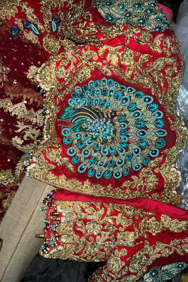 Rimple & harpreet red embroidered lehenga - Image 6