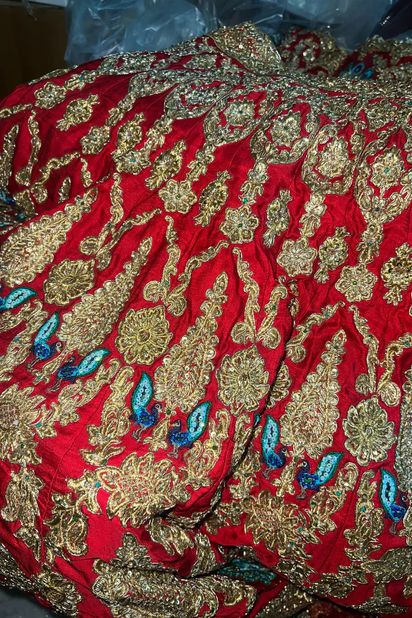 Rimple & harpreet red embroidered lehenga - Image 7