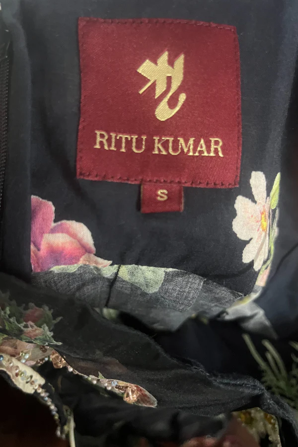 Ritu Kumar Asymmetrical floral dress - Image 3