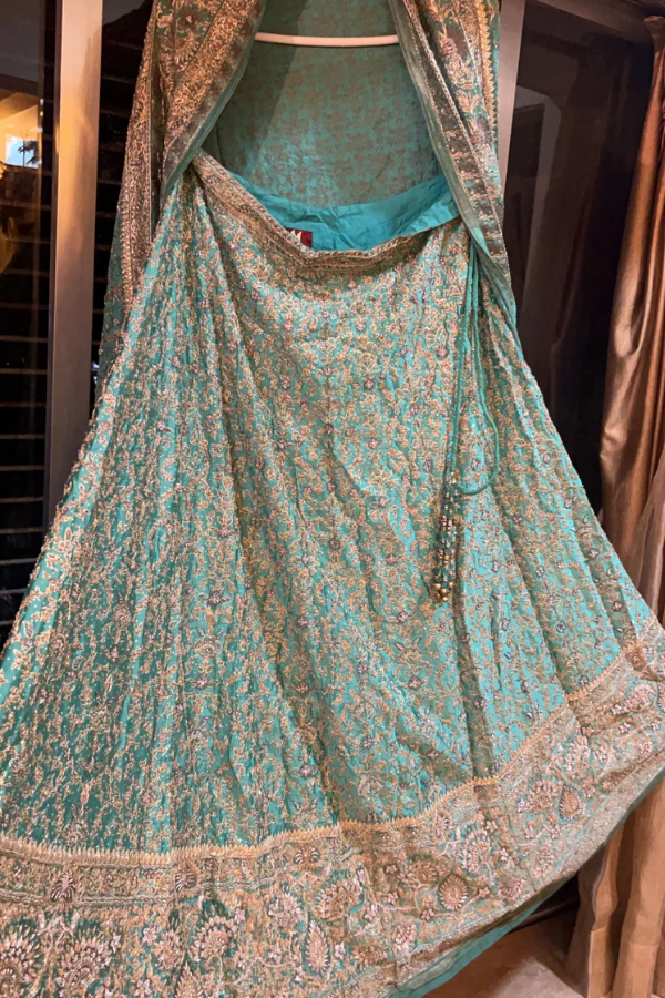 Ritu Kumar blue embroidered lehenga - Image 2