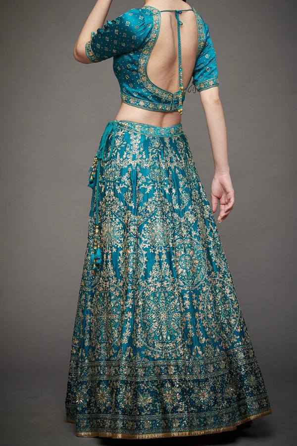 Ritu Kumar Emerald Usbeg Ari Lehenga Set - Image 2