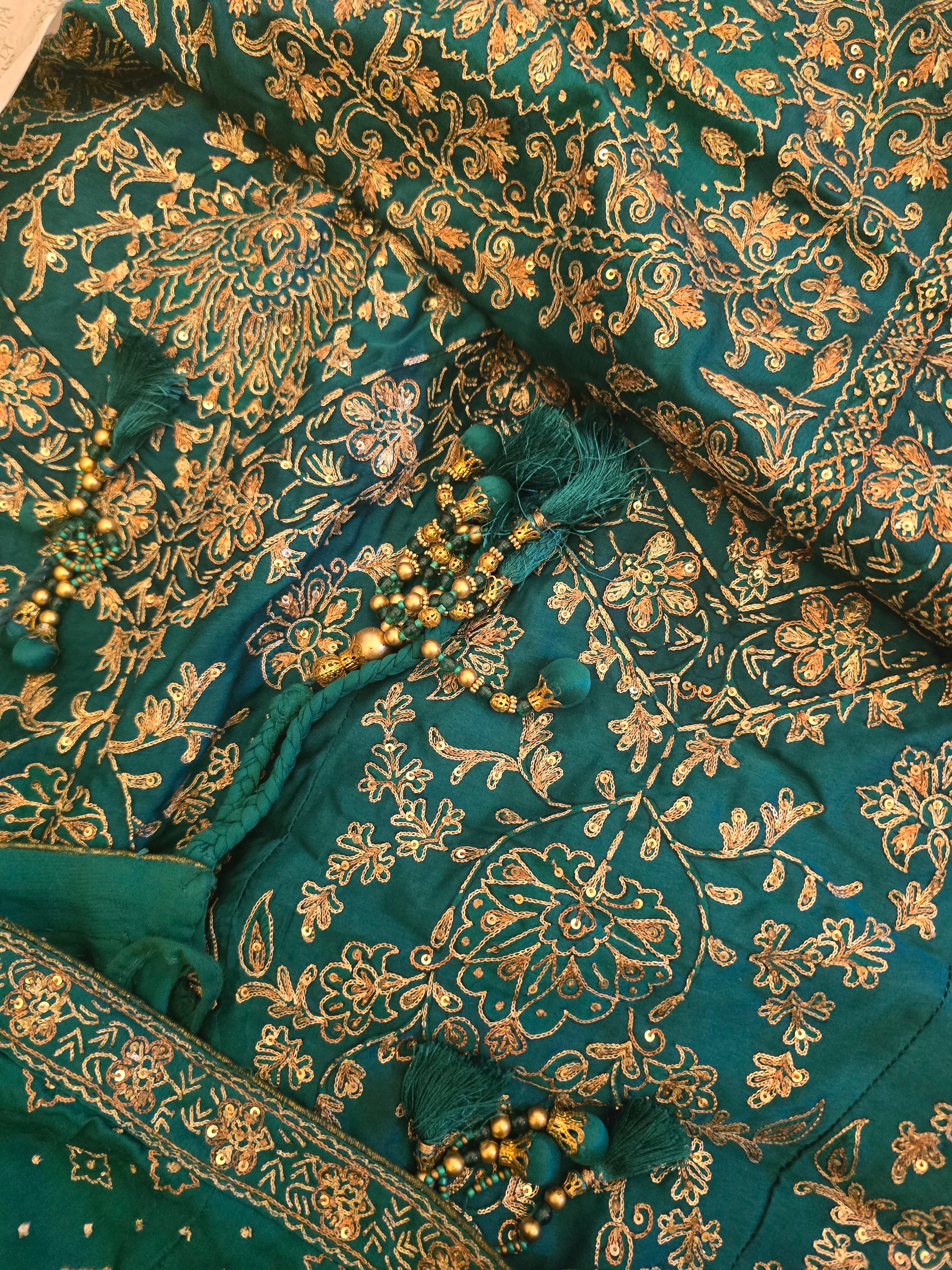 Ritu Kumar Emerald Usbeg Ari Lehenga Set - Image 4
