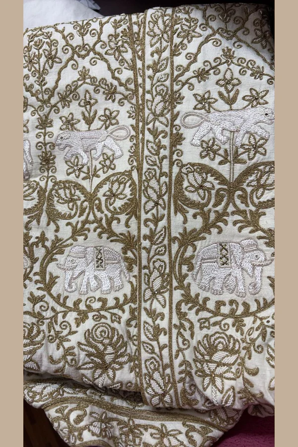 Rohit Bal Ivory Embroidered Sherwani Set - Image 4