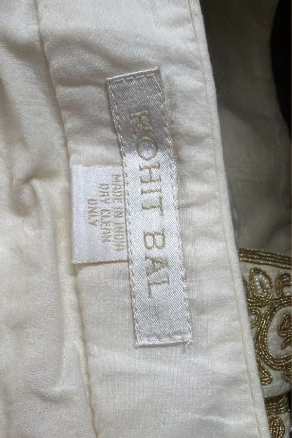 Rohit Bal Ivory Embroidered Sherwani Set - Image 5