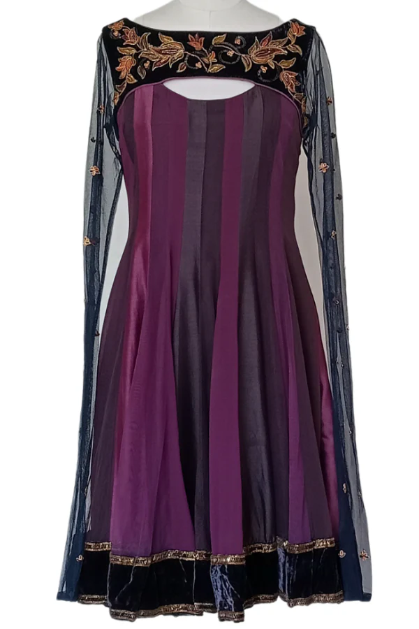 Rohit Bal Purple Anarkali - Image 2
