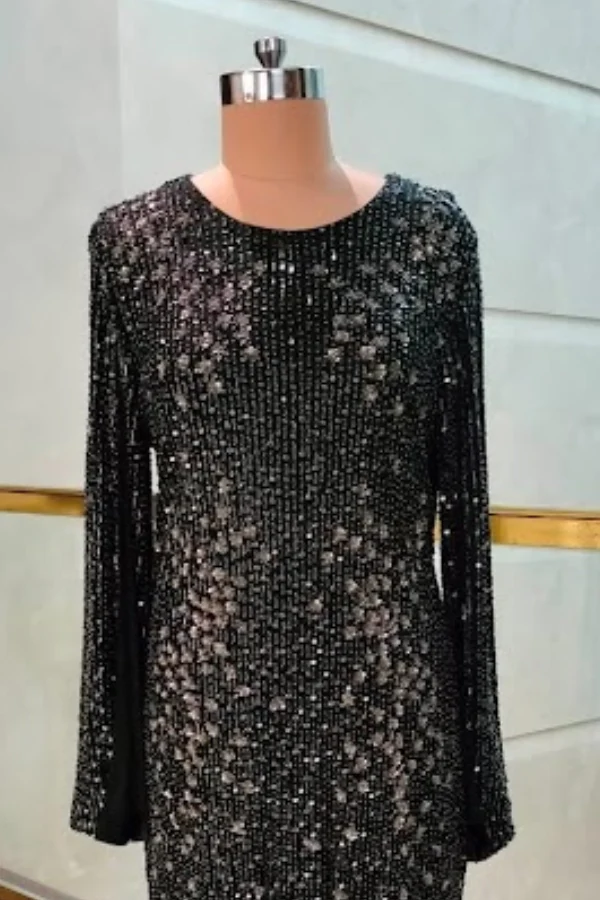 Rohit Gandhi Rahul Khanna Black Embellished Dress - Image 2