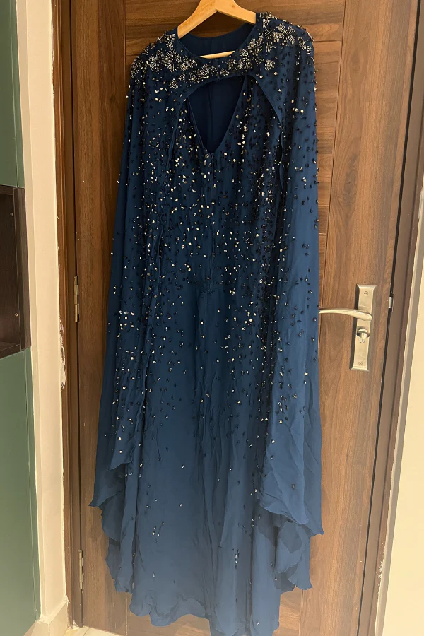 Rohit Gandhi Rahul Khanna Blue embellished gown - Image 3