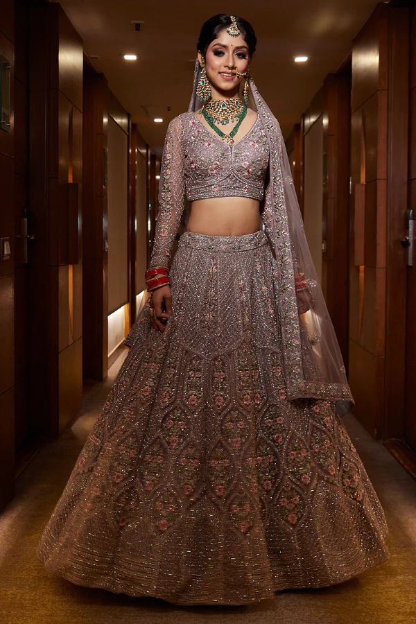 Rose embellished lehenga - Image 3