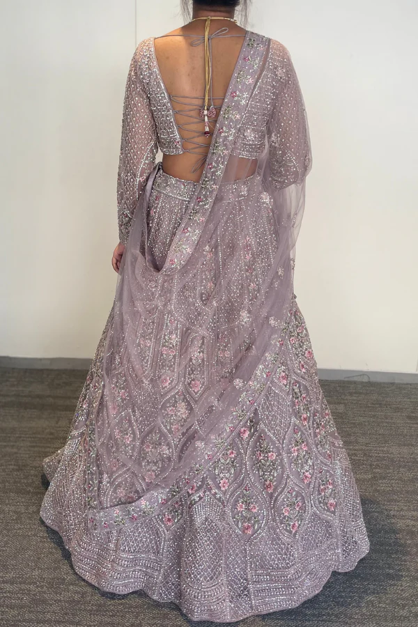 Rose embellished lehenga - Image 4