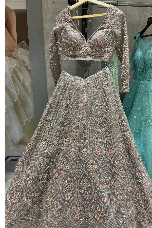 Rose embellished lehenga - Image 5