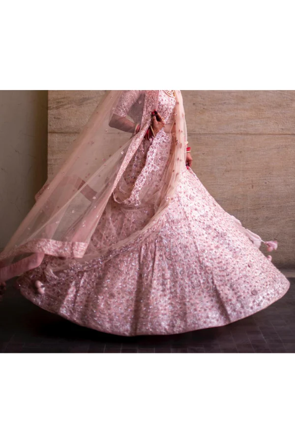 Rose sequinned lehenga set
