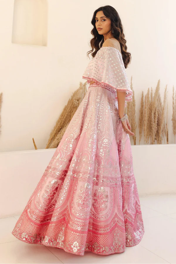 Rose Vintage Cape and lehenga set - Image 2