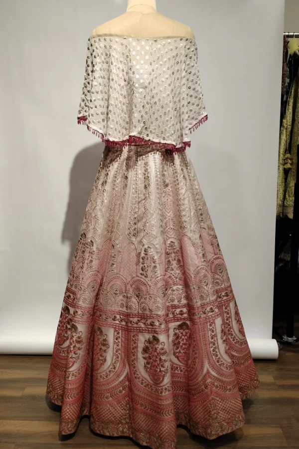 Rose Vintage Cape and lehenga set - Image 5