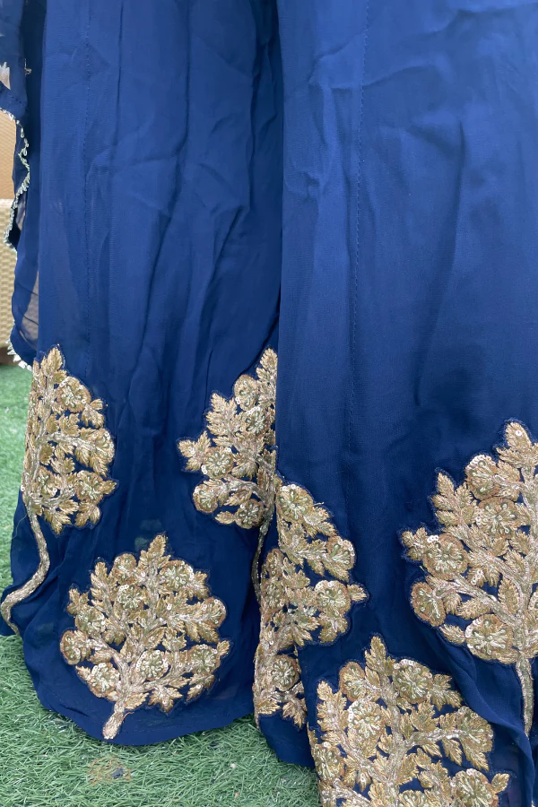 Royal blue sharara Set - Image 3