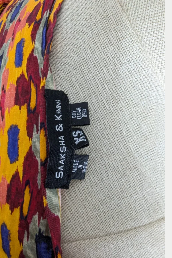 Saaksha & Kinni Ikat print one shouldered blouse - Image 4