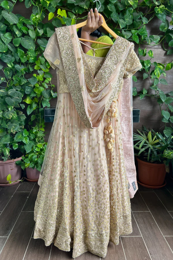Sabyasachi Peach embroidered lehenga - Image 2