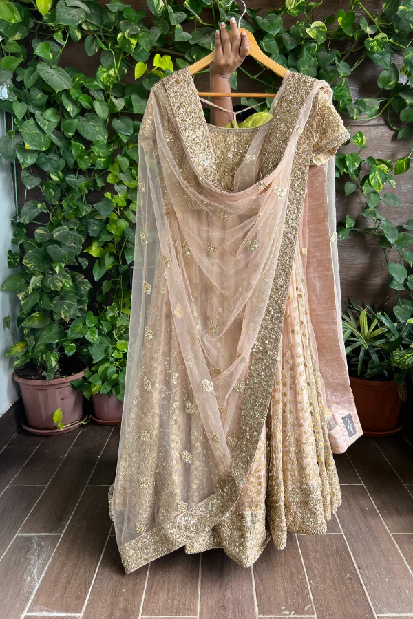 Sabyasachi Peach embroidered lehenga - Image 3