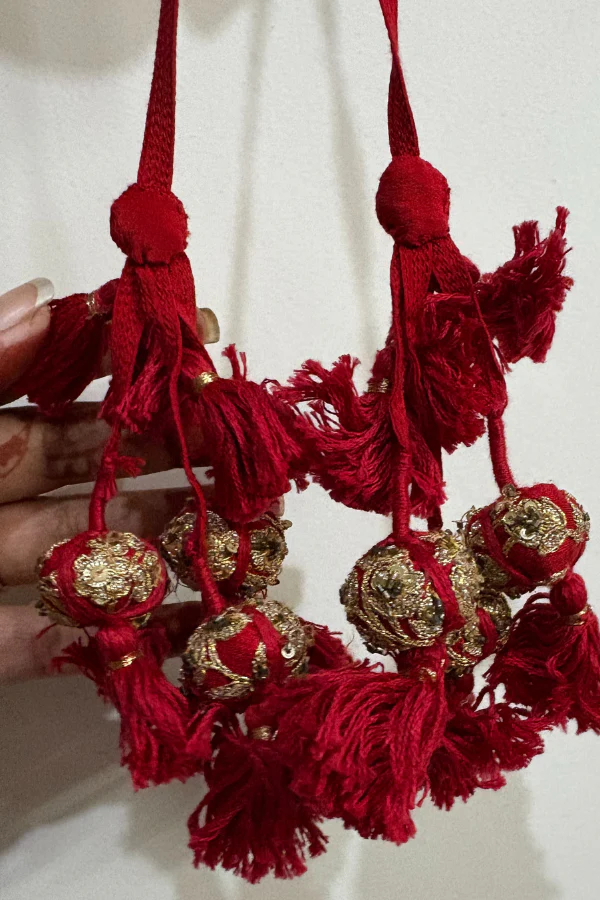 Sabyasachi Classic Red Bridal Lehenga Set - Image 7